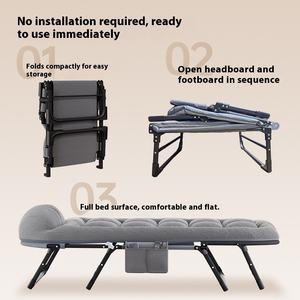 Lit pliant simple portable d'extérieur Lit inclinable multifonctionnel Lit de sieste pour le déjeuner - Product Image 3