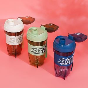 Paquete al por Mayor de Botellas Mezcladoras Multicolores con Bola Mezcladora Antideslizante y Hermética para Entusiastas del Fitness - Product Image 6