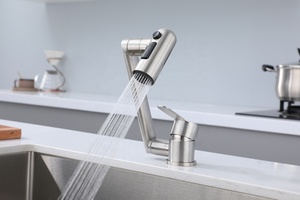 Nouvelles Idées de Produits 2025 Robinet de Salle de Bain 3 Fonctions Robinet de Lavabo Pliant en Acier Inoxydable Mélangeur à Rouler Rotation Robinet d'Eau de Douche - Product Image 2