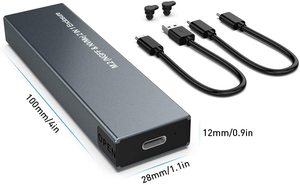 Aluminum 10Gbps 2 in 1 <strong>Sata</strong> &amp; M.2 NVME. <strong>Hard</strong> <strong>Disk</strong> Drive <strong>Enclosure</strong> Compatible with Window Mac OS Android System - Product Image 6