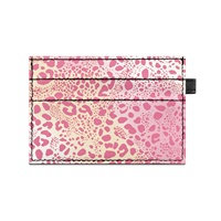 Porte-cartes de crédit unisexe personnalisable double face en PU, avec boutons, impression à la demande, motif animal, transfert thermique