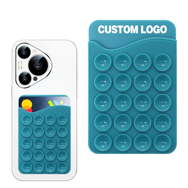 Silicone Anti-Slip Suction Cups  Phone Case Cover with Wallet Compatible for iPhone Android-a Convenient Phone Accessory