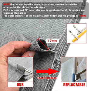 Grey Telescopic sóng dù để che nắng Net <span class=keywords><strong>HDPE</strong></span> chống UV pergolas tán ban công sân thượng Sun Shade lưới hồ bơi ngoài trời mái hiên - Product Image 4