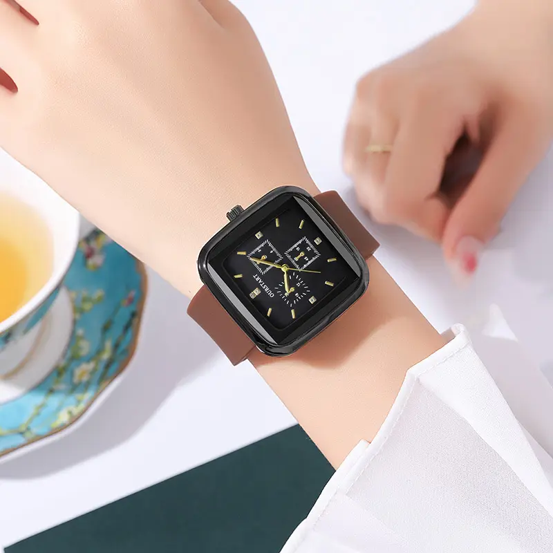 2024 Online jam tangan gelang silikon tali jam tangan lebar pria tali jam tangan