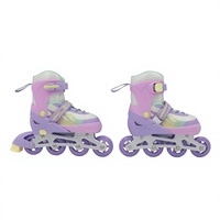 Patins à roulettes ajustables 2-en-1 Flash Wheel pour filles, vente en gros, pour enfants, patins à roulettes mignons