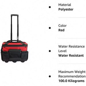 Free Sample factory Heavy Duty Large <b>Tool</b> <b>Bag</b> <b>with</b> <b>Wheels</b> Organizer 24 Pockets <b>Tool</b> Storage Box <b>Tool</b> <b>Bag</b> <b>With</b> <b>Wheels</b> - Product Image 5