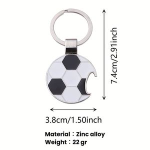 Llavero Mini Destapador de Botellas de Aleación de Zinc con Logotipo Personalizado, Ideal para Aficionados al Fútbol - Product Image 2