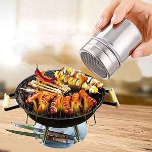 कारखाने की आपूर्ति बहुउद्देशीय आटा मसाला मसाला उपकरण स्टेनलेस स्टील मसाला बोतलें कॉफी कोको चॉकलेट जाल प्रकार के बरतन - Product Image 6