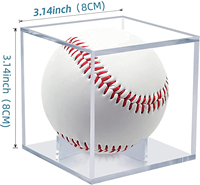 Boîte de présentation en acrylique transparente personnalisée pour objets de collection de baseball, souvenirs sportifs, présentation sur le bureau