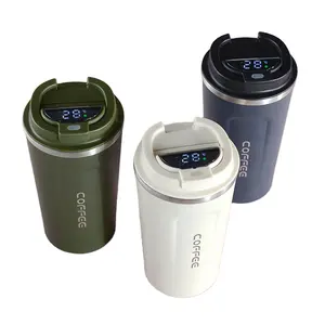 380 510 ml thermo LED termo température numérique intelligent café tasse de voyage gobelet 380ml 510 ml en acier inoxydable affichage tasse sous vide