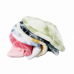 Bonnet tricoté décontracté personnalisé avec logo pour homme, bonnet sans bord en fil côtelé par sublimation, bonnets tie-dye chauds pour femme - Product Image 1
