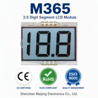 Module LCD négatif à 7 segments et 3 chiffres M365, blanc sur noir, boîtier en plastique transparent, double rangée de broches, OEM ODM