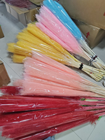Reed kecil berwarna kayu bakar abadi bunga rumah pernikahan Natal DIY dekorasi pampas rumput pampas reed bunga kering
