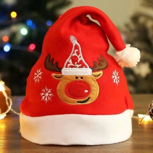 Décorations de Noël Père Noël Cerf Bonhomme de neige Chapeaux pour adultes et enfants Fête de vacances Lettres de Noël en peluche - Product Image 6