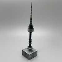 Modelo de Edificio Emblemático de Dubái en 3D de Aleación de Zinc Personalizado, Burj Khalifa, Burj Al Arab Hotel, Recuerdo Turístico, Adorno de Escritorio