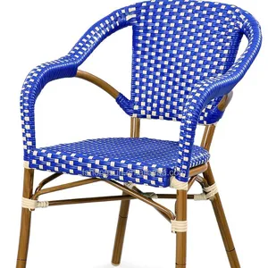 factory wholesale outdoor patio french rattan bamboo look chair