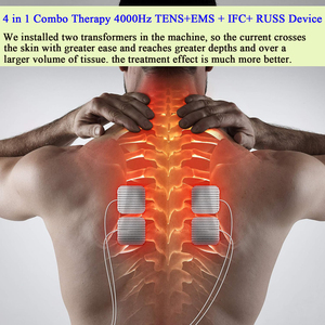 재활 센터, 병원, 클리닉, 물리치료사용 4 in 1 콤보 간섭 전류(ICT), 경피 신경 전기 자극(TENS), 전기 근육 자극(EMS), 러시안 전류 치료기 - Product Image 4