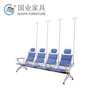 Chaise d'infusion IV pour hôpital National Industry Hospital GY-DD05 avec accoudoirs métalliques, chaise de salle d'attente, rangée de chaises - Product Image 4