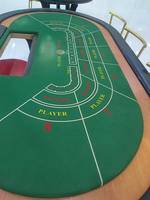 Tapis de table en feutre triple protection pour club de poker Texas Hold'em et Baccarat, avec surface antidérapante et logo personnalisé pour jeux de cartes (Pique)