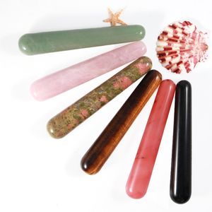 Bastoncino per Massaggio Gua Sha in Giada Naturale da 11cm, Energia Curativa, Bilanciamento dei <span class=keywords><strong>Chakra</strong></span>, Cura del Viso, Terapia SPA, Bellezza, Uso Domestico, Regalo - Product Image 5