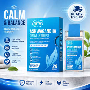 Bandes orales d'Ashwagandha en gros avec L-Théanine, formule de complément relaxant sans eau nécessaire - Product Image 1