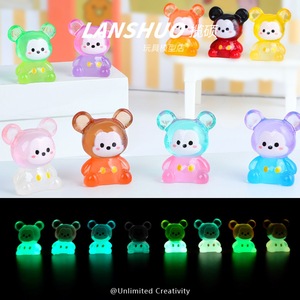ฟิกเกอร์เรซิ่นมิกกี้เม้าส์ Lanshuo ของเล่นการ์ตูน 3 มิติขนาดเล็ก เรืองแสงในที่มืด พวงกุญแจจี้ห้อย ชุดเครื่องประดับ DIY สำหรับเด็กอายุ 8-13 ปี - Product Image 1