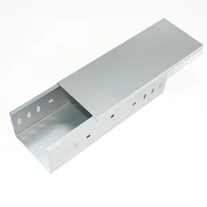 Produttore di dimensioni personalizzate vassoio cavo elettrico cavo in acciaio zincato Trunking 300mm largo vassoio pista