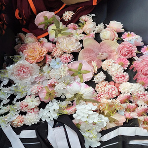 Fleurs artificielles en soie, couleurs mélangées, 3-12 cm, pour décorations de mariage et décoration intérieure - Product Image 1