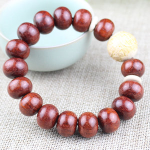 Zambian Blood Sandalwood <b>Bracelet</b> 11x14mm Abacus Beads For Men Women Everyday Wear - Product Image 2