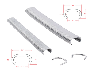 21.8/24.5/mm C17 C24 C43 C45 couronne galvanisée D anneau de porc Type <span class=keywords><strong>C</strong></span> pneumatique anneau de porc pince clous agrafes pour canapé matelas - Product Image 2