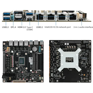 Placa base NAS de 9 bahías <span class=keywords><strong>AMD</strong></span> Ry-zen 7 8845HS USB4 4xi226-V 2,5G LAN 9xSATA3.0 2xM.2 NVMe PCIEX16 2xDDR5 Mini ITX Firewall Mainboard - Product Image 4