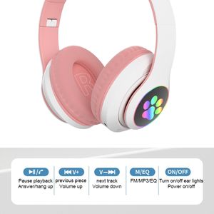 Audífonos <span class=keywords><strong>Inalámbricos</strong></span> con Orejas de Gato y Micrófono, Audífonos Bluetooth con Bajos Estéreo, <span class=keywords><strong>Cascos</strong></span> para Niñas, Regalo, Audífonos para PC, Teléfono, Gamer - Product Image 2