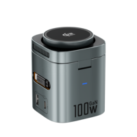 Nouvelle station de charge magnétique sans fil GaN 100W 6-en-1 avec câble Type-C PD100W multifonctionnelle pour téléphone, ordinateur portable et tablette