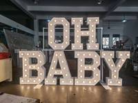Lettres de chapiteau personnalisées Grandes enseignes électroniques géantes Décoration de fête d'événement Ampoule LED Lettres lumineuses pour fournitures de mariage