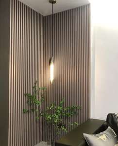 Revêtements muraux intérieurs décoratifs en PVC Lambrin, revêtements muraux en <span class=keywords><strong>bois</strong></span>, panneau mural en <span class=keywords><strong>bois</strong></span>, <span class=keywords><strong>tasseau</strong></span> mural en <span class=keywords><strong>bois</strong></span>, panneau mural en WPC, panneau mural cannelé - Product Image 4