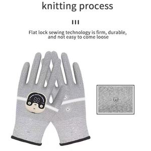 Gants de <span class=keywords><strong>massage</strong></span> en fibre d'argent, gants conducteurs pour micro-courant, anti-âge et peau à tendance acnéique, respectueux de la peau - Product Image 4