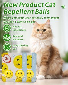 Palline Dissuasori per Gatti con Logo Personalizzato a Faccina Sorridente, Repellente Naturale agli Agrumi per Mobili e Giardino, Strumento di Addestramento Anti-Intrusione - Product Image 3