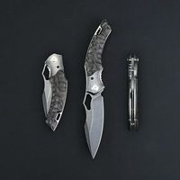 Handgemaakte DIY OEM Wootz staal vouwmes, draagbaar EDC zakmes voor kamperen, vissen, fruit snijden en buitengebruik