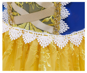 Costume de princesse Elsa pour petites filles, déguisement fantaisie de <span class=keywords><strong>reine</strong></span> blanche-neige, robe de cosplay en dentelle pour fête d'anniversaire, pour Halloween Noël - Product Image 5