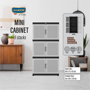 Mini-meuble compact et multifonctionnel à 3 niveaux, idéal pour le rangement et l'organisation ; la conception portable améliore la commodité - Product Image 1