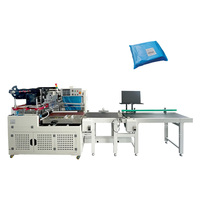Machine automatique horizontale de découpe, de thermoscellage et d'étiquetage de films poly pour chaussures et l'exécution des commandes e-commerce