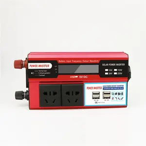 Inverter Daya Mobil 500W 1000W 2000W Dc 12V/24V Ke Ac 110V/220V 4USB Dc 12V Ac 220V Dc Ke Konverter Ac