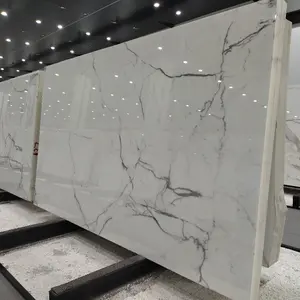 Più venduto 2021 calaeatta bianco design naturale pietra calacatta piastrella 80x80 pavimento marmo