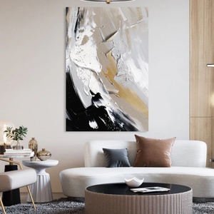 Peinture Wabi Sabi personnalisée en gros, peinture murale artisanale de grande taille, décoration pour la maison et l'hôtel, toile abstraite, peinture à l'huile texturée 3D - Product Image 2