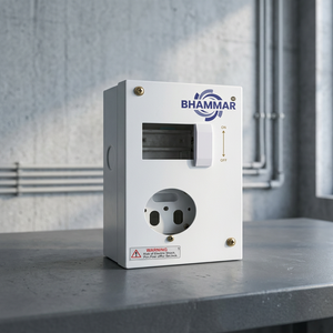 1 Socket + 1 DP MCB 20/2 Amp Industrial Distribution Box Metal Enclosure BMCB002 Model Indoor/Outdoor Use Bhammar Brand WIFI - Product Image 3