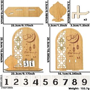 Mubarak Eid Home Table <b>Countdown</b> Day Calendar Days of <b>Ramadan</b> Islamic Decor - Product Image 4