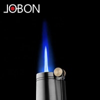 Briquet torche JOBON à flamme jet, rechargeable au gaz butane, design minimaliste, logo personnalisé, en alliage de zinc, pour l'extérieur