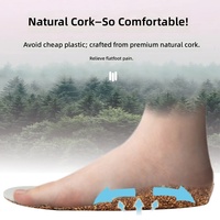 Semelles de haute qualité à coussin d'air intégral, absorption des chocs, en liège et velours, respectueuses de la peau, pour enfants et adultes