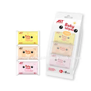 Mini toallitas húmedas 8 paquetes de higiene bucal de manos para bebés y niños bolsa pequeña tejido de limpieza