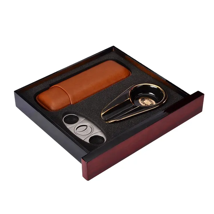 Individueller Luxus-Humidor Streichholz Zigarrenzubehör Zigarrenschneider Geschenk-Sets für Zigarrenliebhaber
